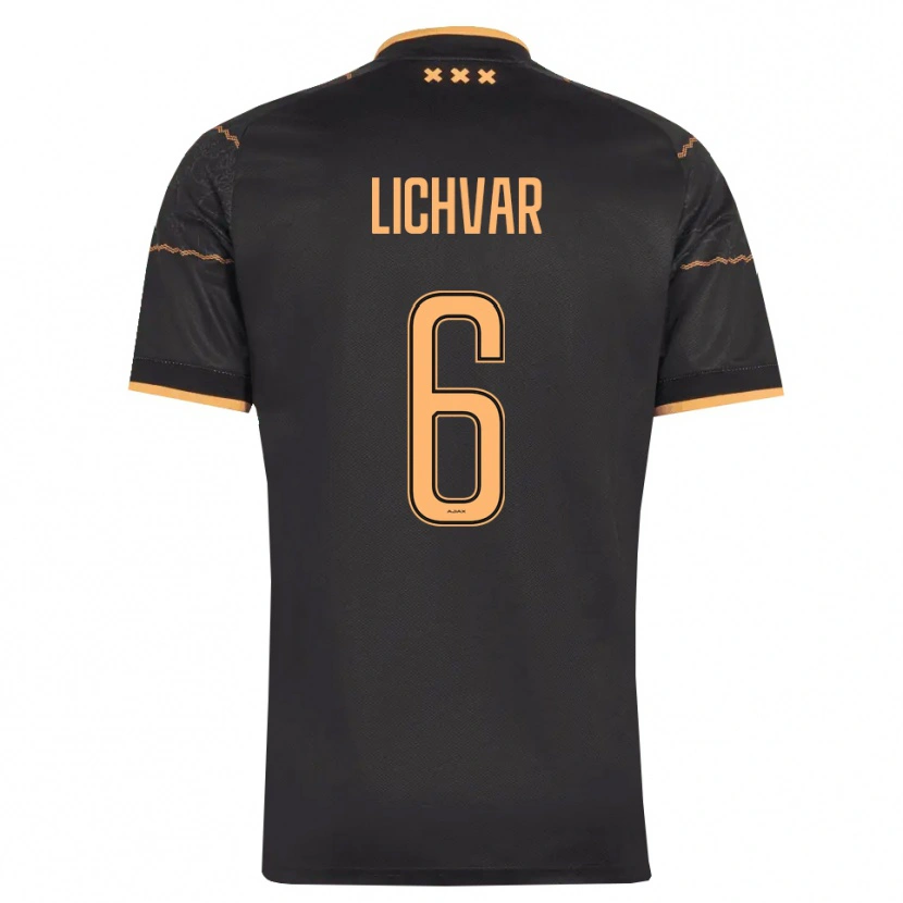 Danxen Mulher Camisola Roman Lichvar #6 Preto Laranja Alternativa 2026/27 Camisa