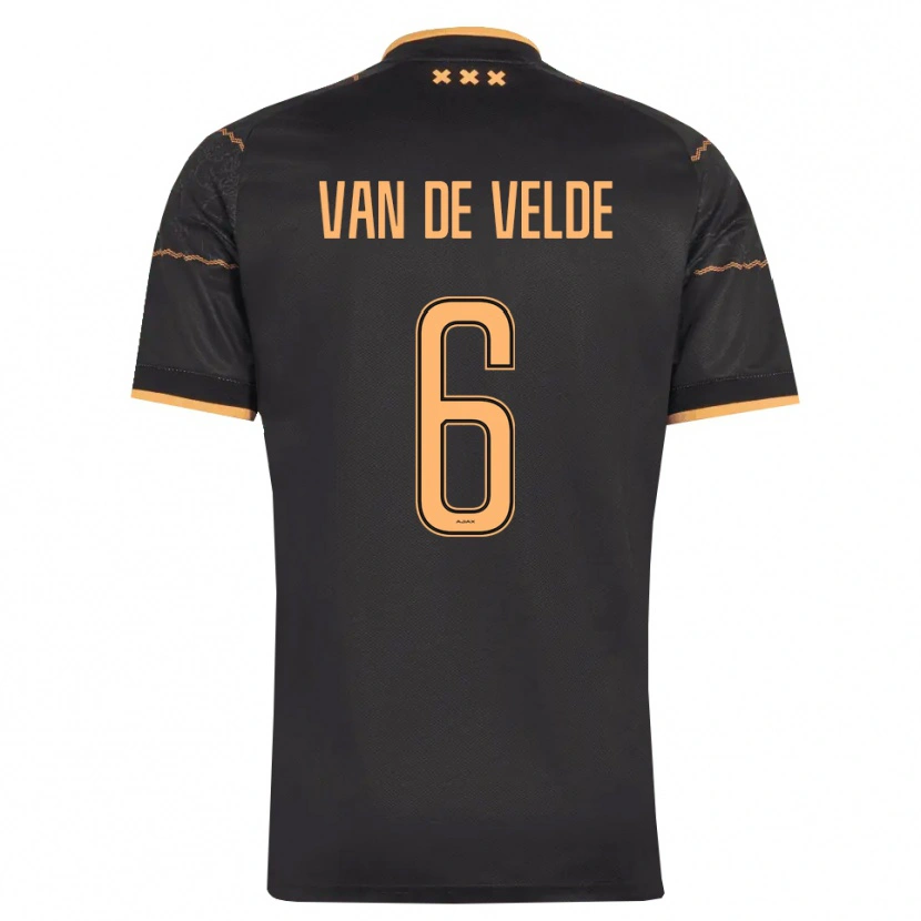Danxen Mulher Camisola Jonna Van De Velde #6 Preto Laranja Alternativa 2026/27 Camisa