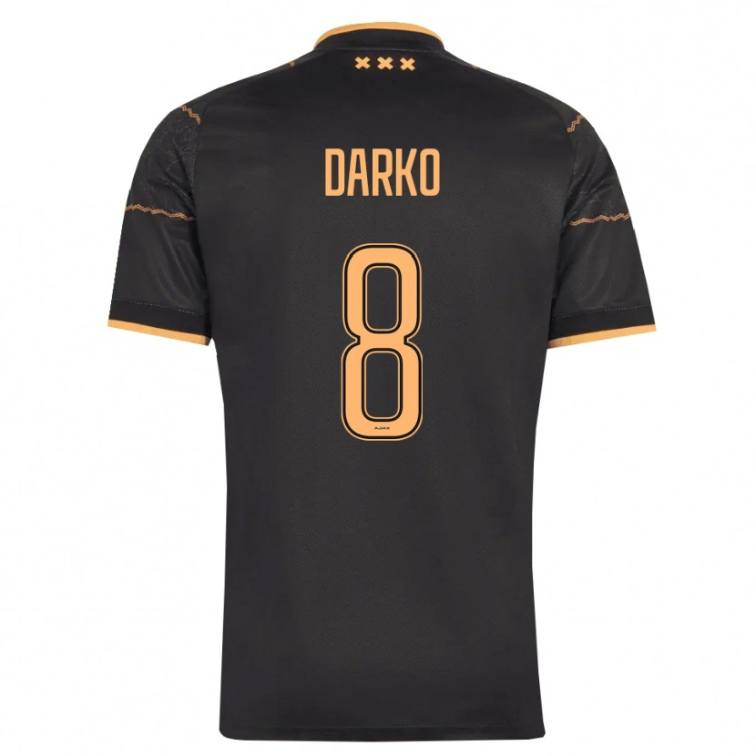 Danxen Mulher Camisola Denzel Darko #8 Preto Laranja Alternativa 2026/27 Camisa