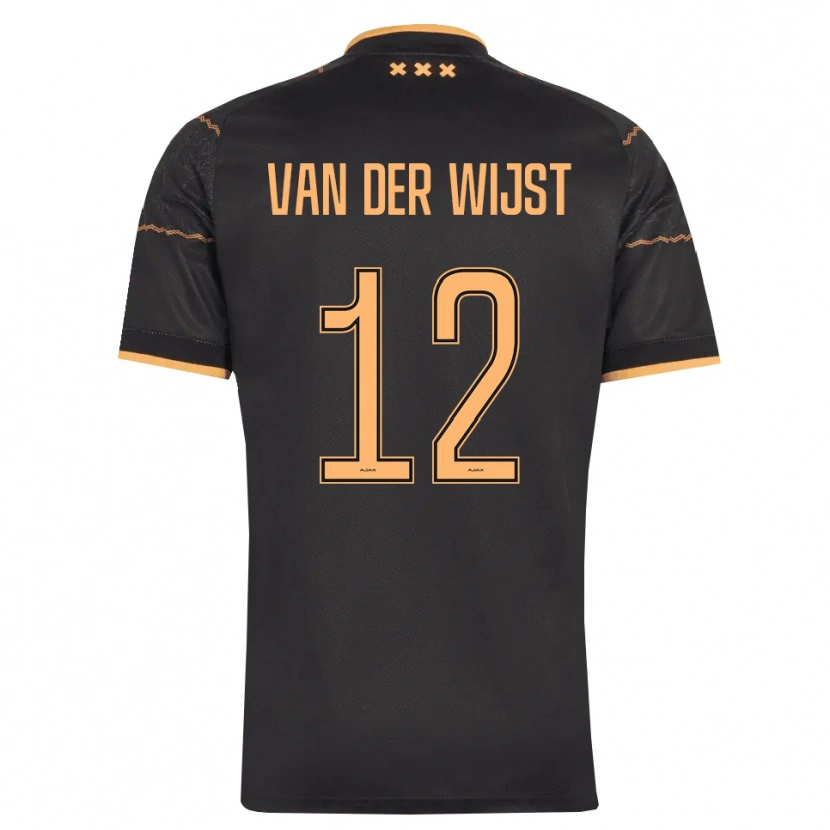Danxen Mulher Camisola Giovanni Van Der Wijst #12 Preto Laranja Alternativa 2026/27 Camisa