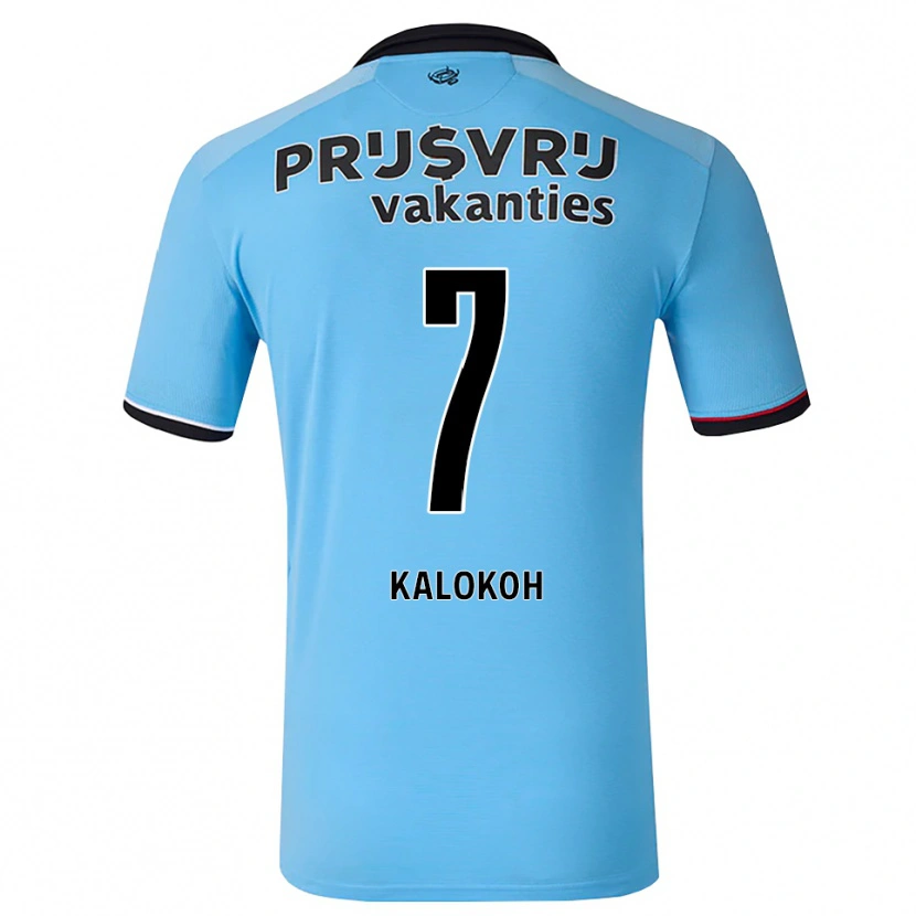 Danxen Mulher Camisola Alex Kalokoh #7 Deepskyblue Preto Vermelho Alternativa 2026/27 Camisa