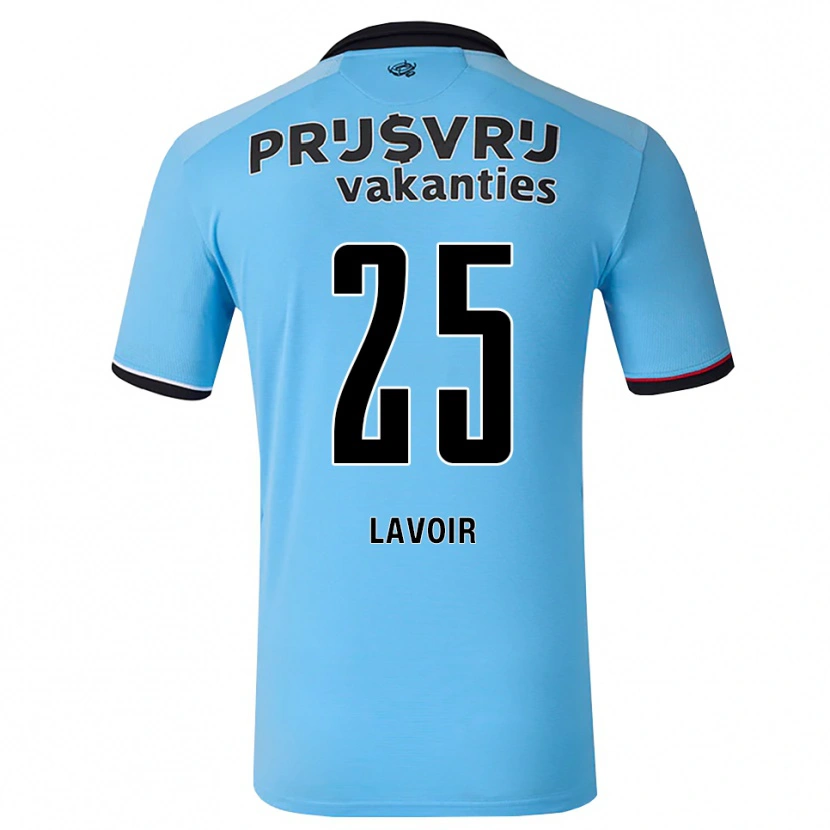 Danxen Mulher Camisola Romee Van De Lavoir #25 Deepskyblue Preto Vermelho Alternativa 2026/27 Camisa