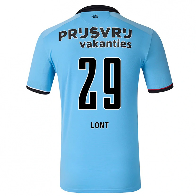 Danxen Mulher Camisola Dechamaily Lont #29 Deepskyblue Preto Vermelho Alternativa 2026/27 Camisa