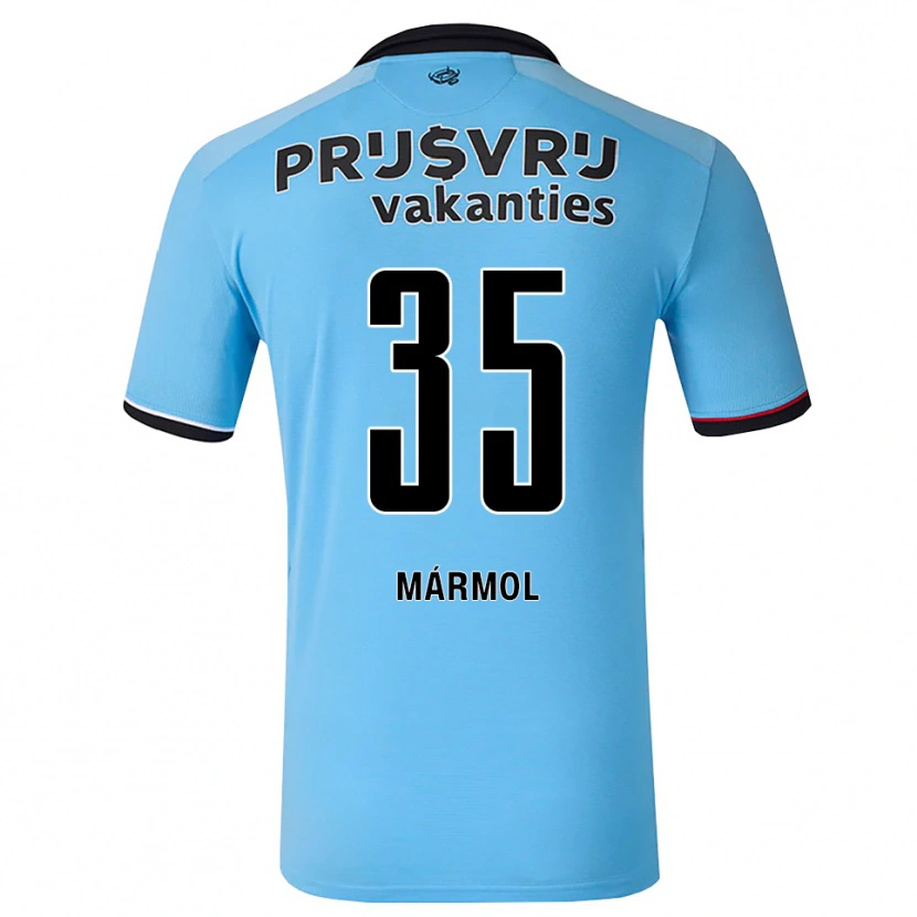 Danxen Mulher Camisola Mika Mármol #35 Deepskyblue Preto Vermelho Alternativa 2026/27 Camisa