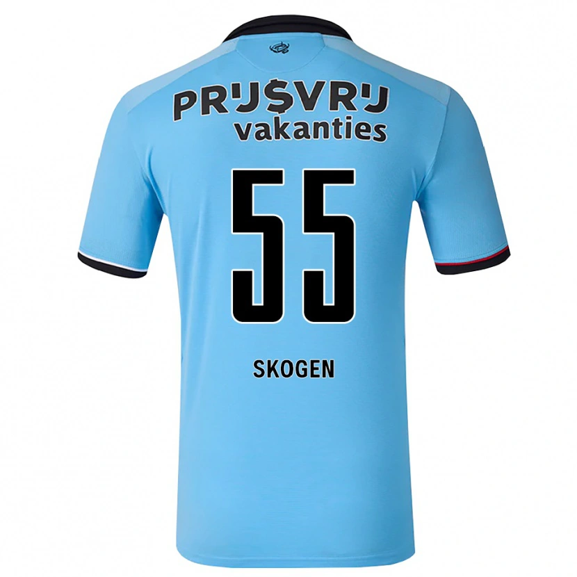 Danxen Mulher Camisola Sondre Skogen #55 Deepskyblue Preto Vermelho Alternativa 2026/27 Camisa