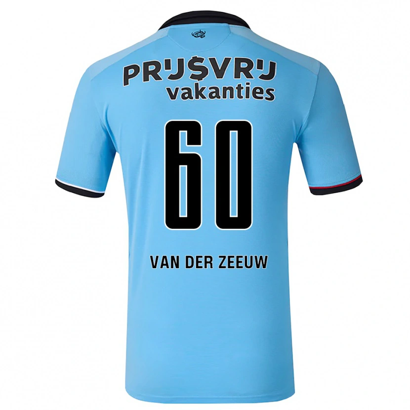 Danxen Mulher Camisola Twan Van Der Zeeuw #60 Deepskyblue Preto Vermelho Alternativa 2026/27 Camisa