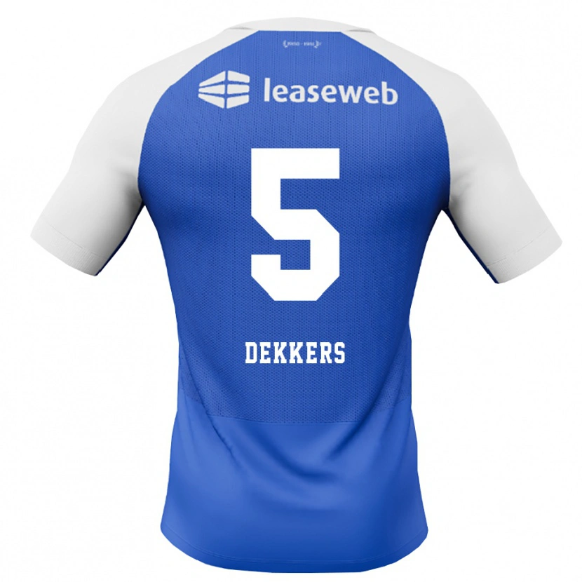 Danxen Mulher Camisola Sem Dekkers #5 Dodgerblue Vermelho Branco Alternativa 2026/27 Camisa