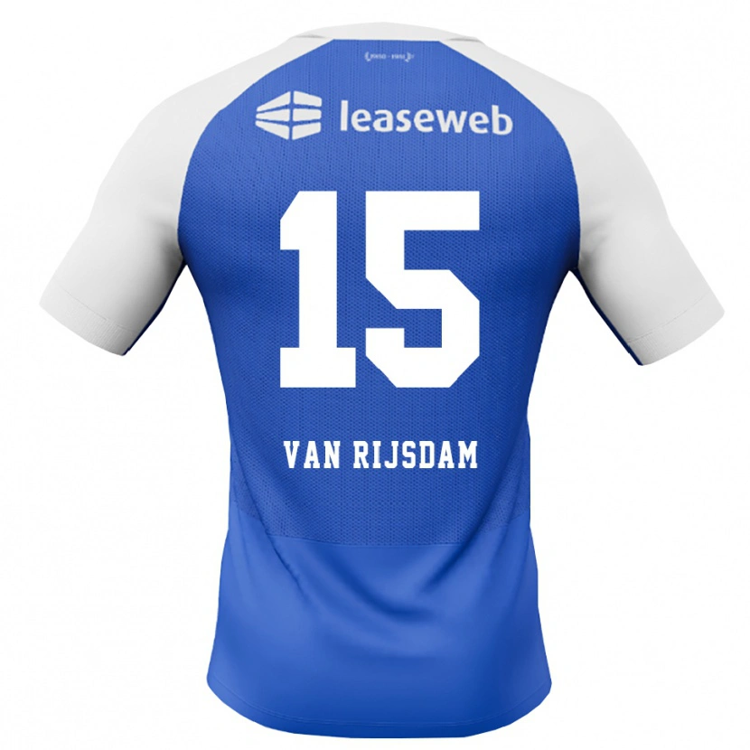Danxen Mulher Camisola Julian Van Rijsdam #15 Dodgerblue Vermelho Branco Alternativa 2026/27 Camisa