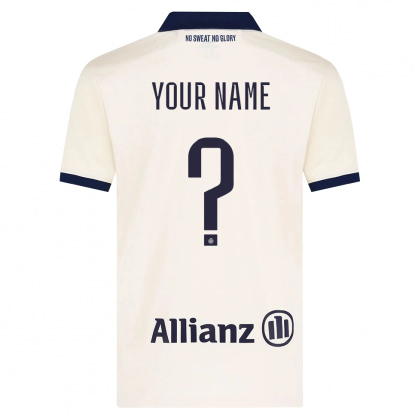 Danxen Mulher Camisola Seu Nome #0 Beige Preto Alternativa 2026/27 Camisa