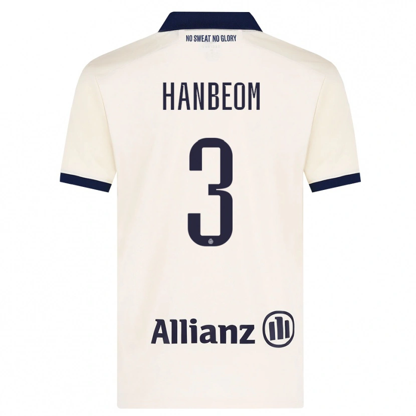Danxen Mulher Camisola Han-Beom Lee #3 Beige Preto Alternativa 2026/27 Camisa