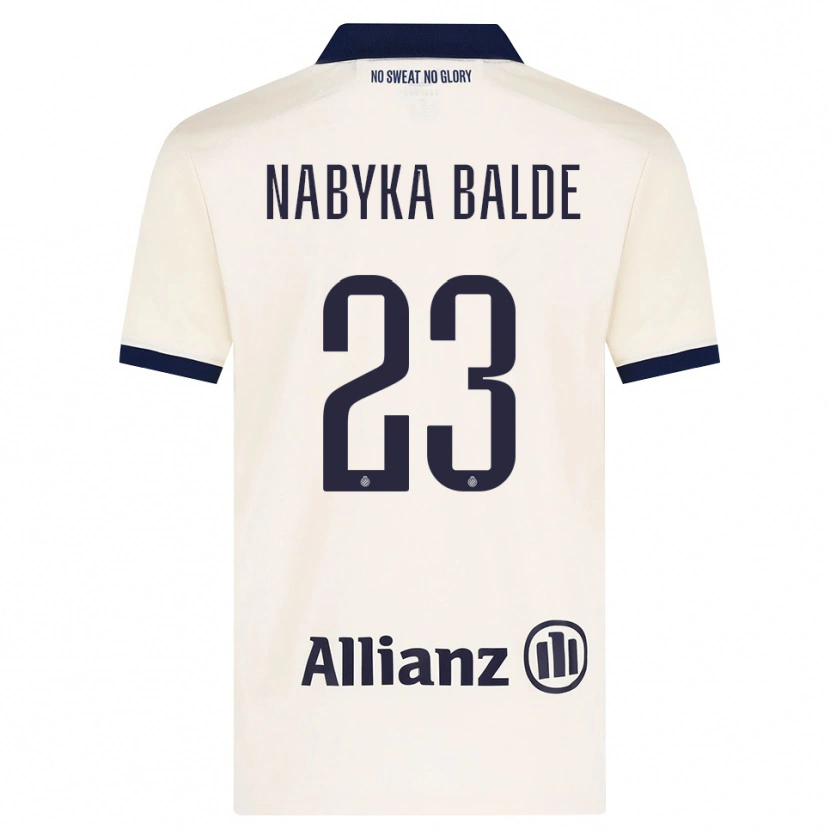 Danxen Mulher Camisola Mamadou Balde #23 Beige Preto Alternativa 2026/27 Camisa