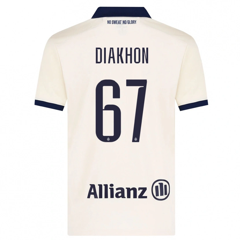 Danxen Mulher Camisola Mamadou Diakhon #67 Beige Preto Alternativa 2026/27 Camisa