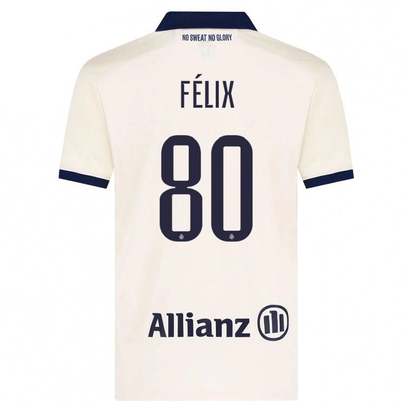 Danxen Mulher Camisola Félix Lemaréchal #80 Beige Preto Alternativa 2026/27 Camisa
