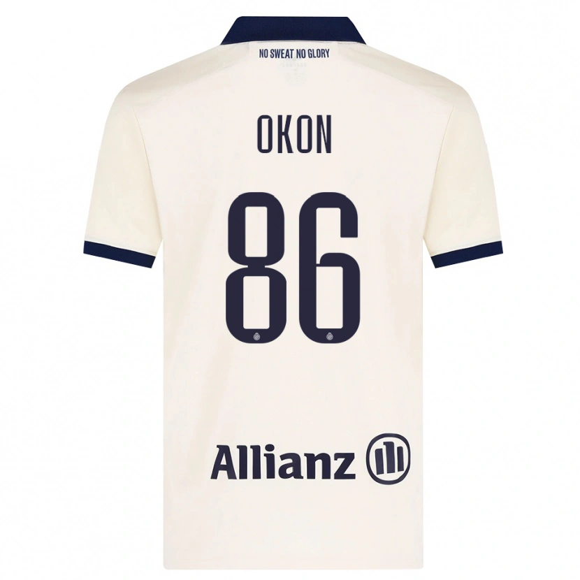 Danxen Mulher Camisola Gianluca Okon-Engstler #86 Beige Preto Alternativa 2026/27 Camisa