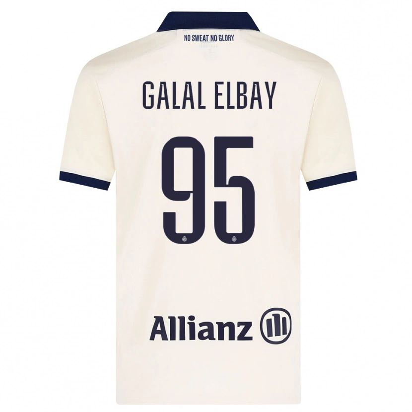 Danxen Mulher Camisola Mohamed Galal Elbay #95 Beige Preto Alternativa 2026/27 Camisa