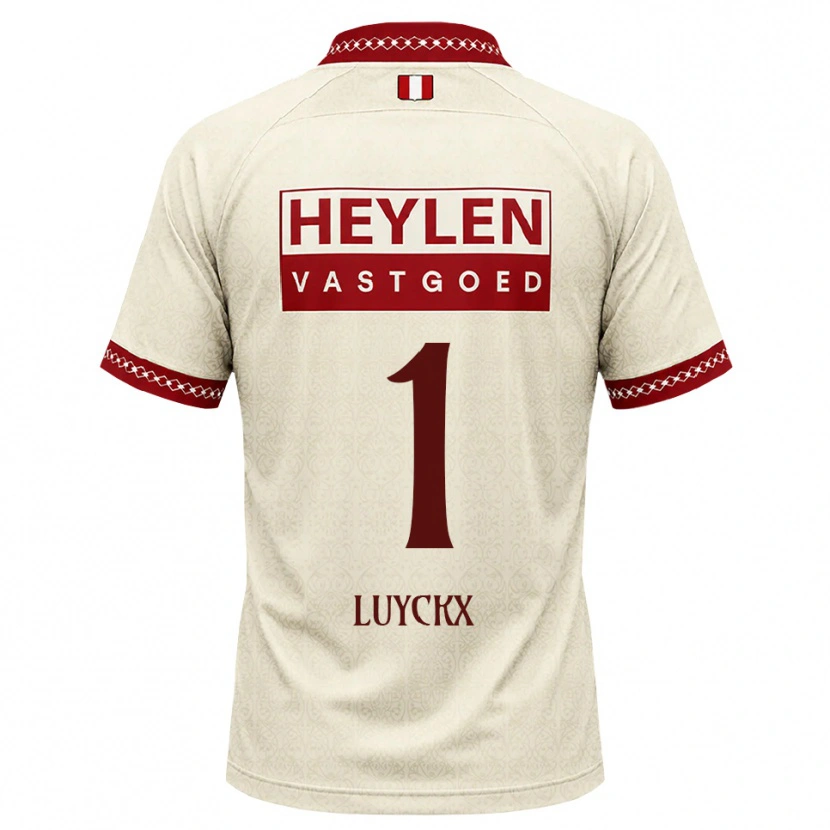Danxen Mulher Camisola Vic Luyckx #1 Beige Vermelho Alternativa 2026/27 Camisa