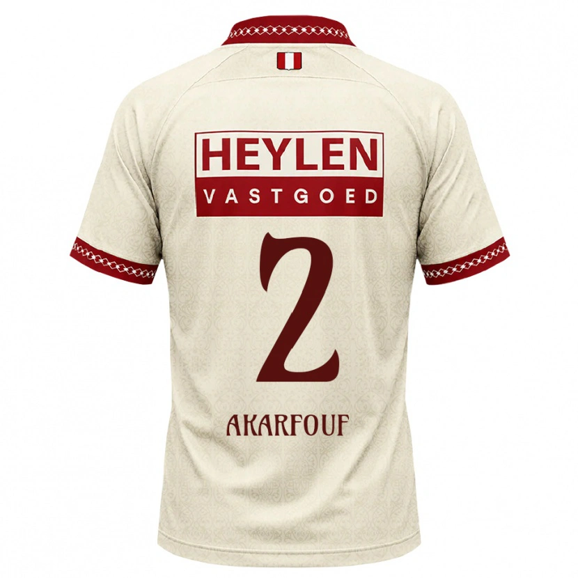 Danxen Mulher Camisola Hamza Akarfouf #2 Beige Vermelho Alternativa 2026/27 Camisa