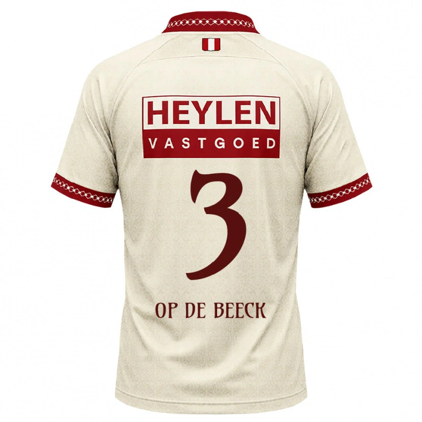 Danxen Mulher Camisola Gregg Op De Beeck #3 Beige Vermelho Alternativa 2026/27 Camisa