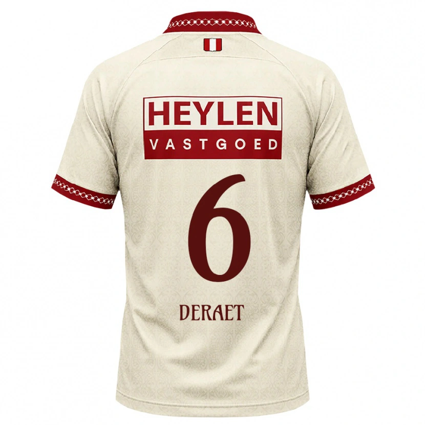Danxen Mulher Camisola Xavi Deraet #6 Beige Vermelho Alternativa 2026/27 Camisa