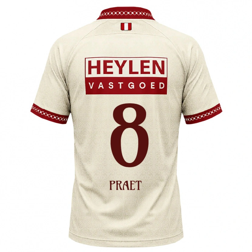 Danxen Mulher Camisola Dennis Praet #8 Beige Vermelho Alternativa 2026/27 Camisa