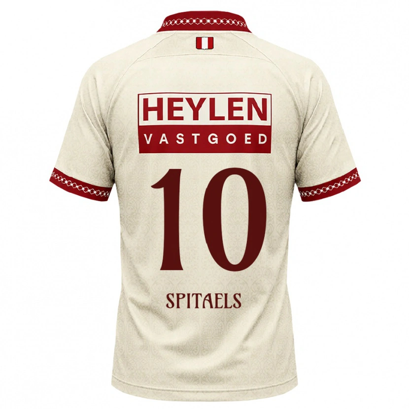 Danxen Mulher Camisola Nathan Spitaels #10 Beige Vermelho Alternativa 2026/27 Camisa