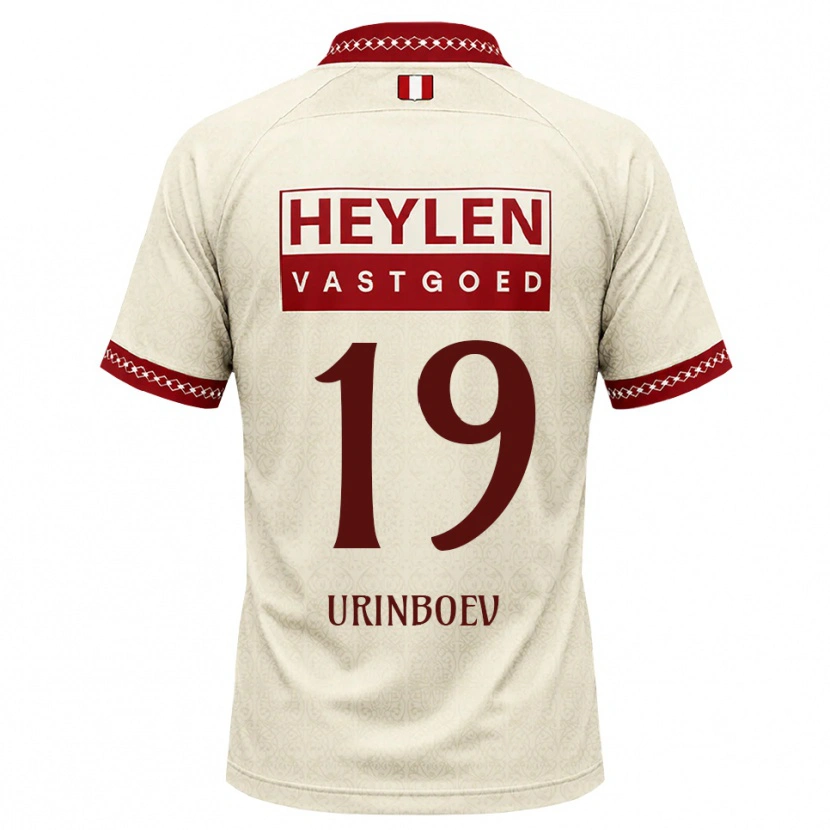 Danxen Mulher Camisola Mukhammadali Urinboev #19 Beige Vermelho Alternativa 2026/27 Camisa