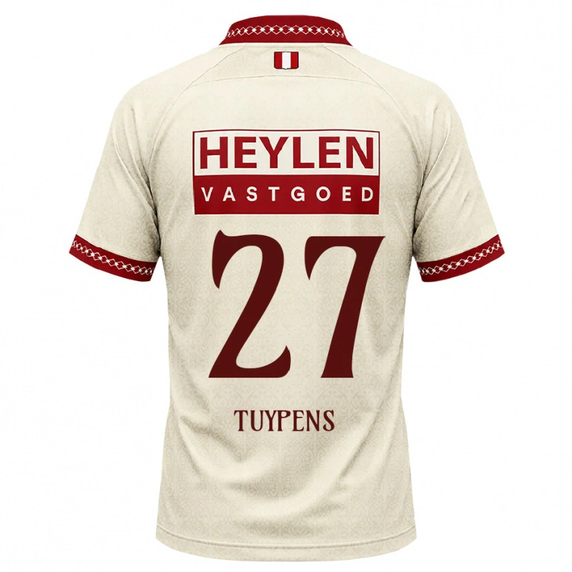 Danxen Mulher Camisola Eran Tuypens #27 Beige Vermelho Alternativa 2026/27 Camisa
