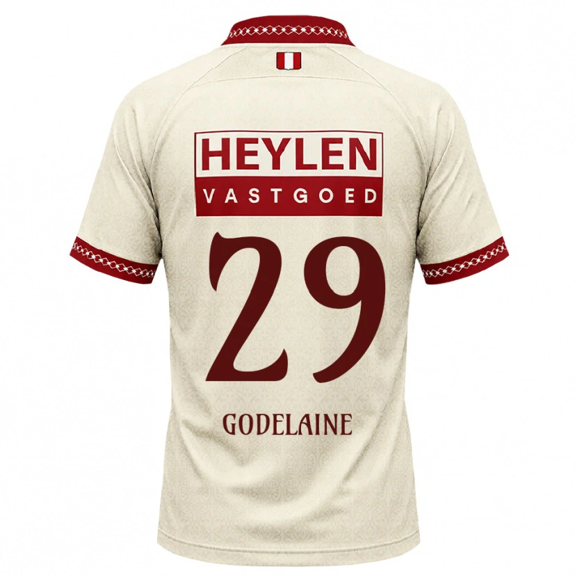 Danxen Mulher Camisola Jeff Godelaine #29 Beige Vermelho Alternativa 2026/27 Camisa
