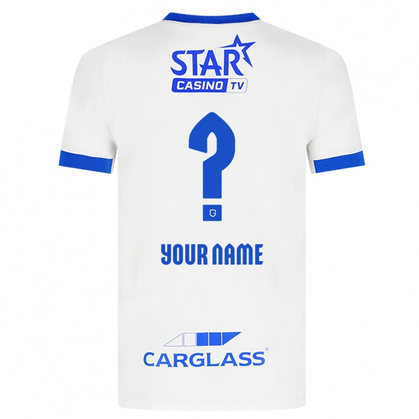 Danxen Mulher Camisola Seu Nome #0 Branco Azul Alternativa 2026/27 Camisa