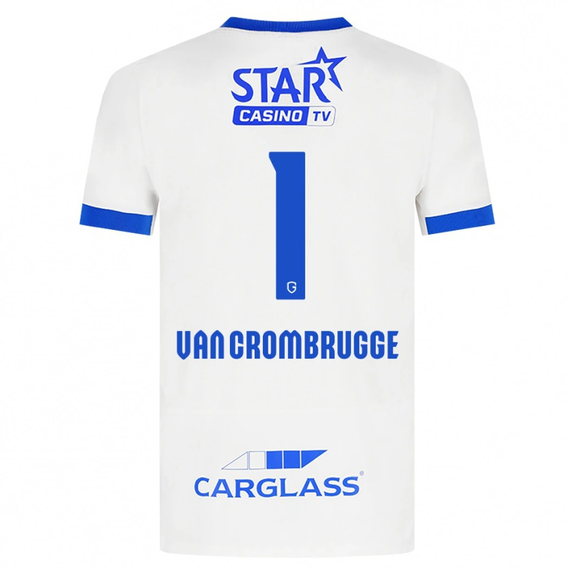 Danxen Mulher Camisola Hendrik Van Crombrugge #1 Branco Azul Alternativa 2026/27 Camisa