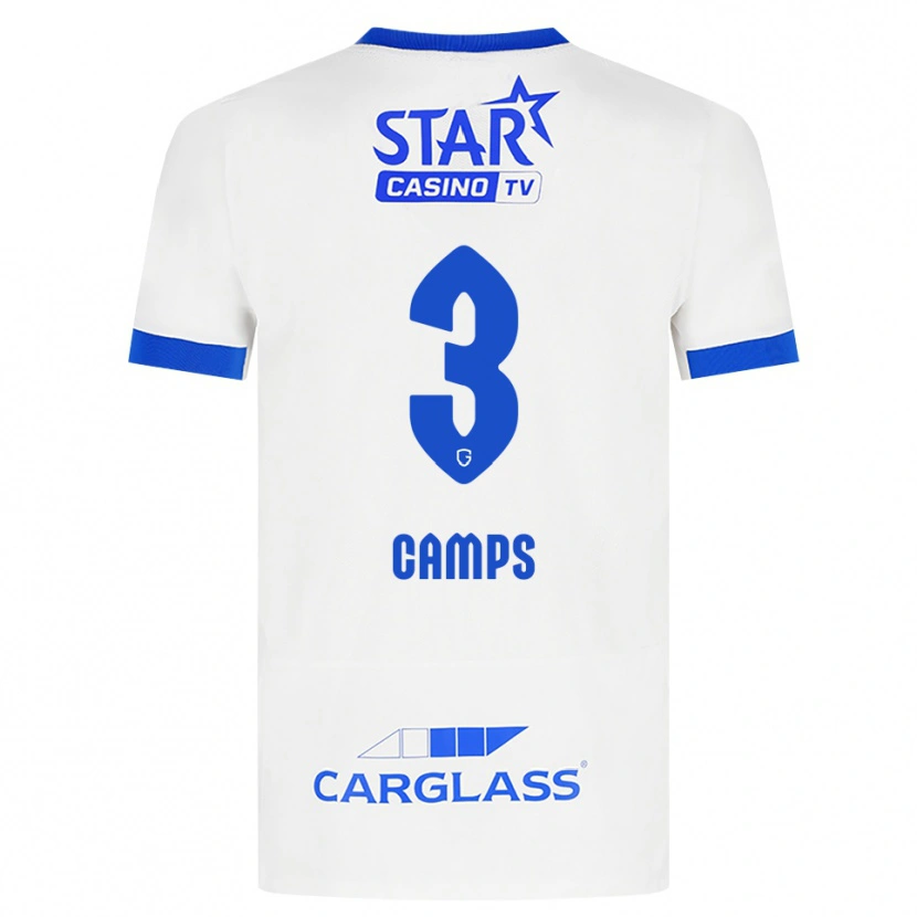 Danxen Mulher Camisola Romy Camps #3 Branco Azul Alternativa 2026/27 Camisa