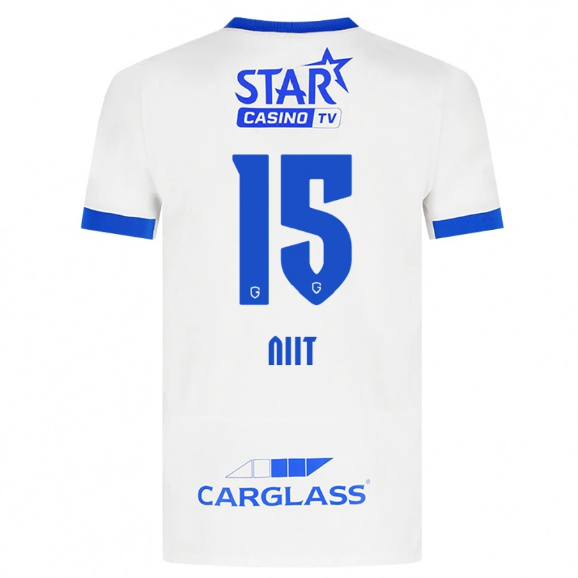 Danxen Mulher Camisola Eva-Maria Niit #15 Branco Azul Alternativa 2026/27 Camisa