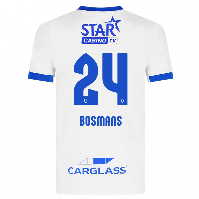 Danxen Mulher Camisola Pia Bosmans #24 Branco Azul Alternativa 2026/27 Camisa