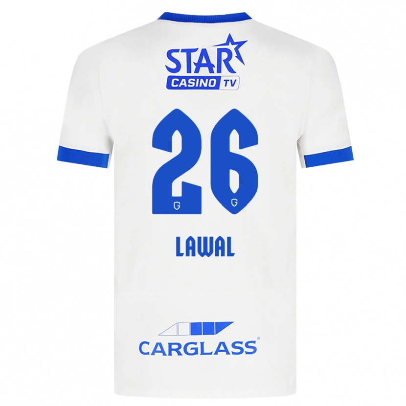 Danxen Mulher Camisola Tobias Lawal #26 Branco Azul Alternativa 2026/27 Camisa