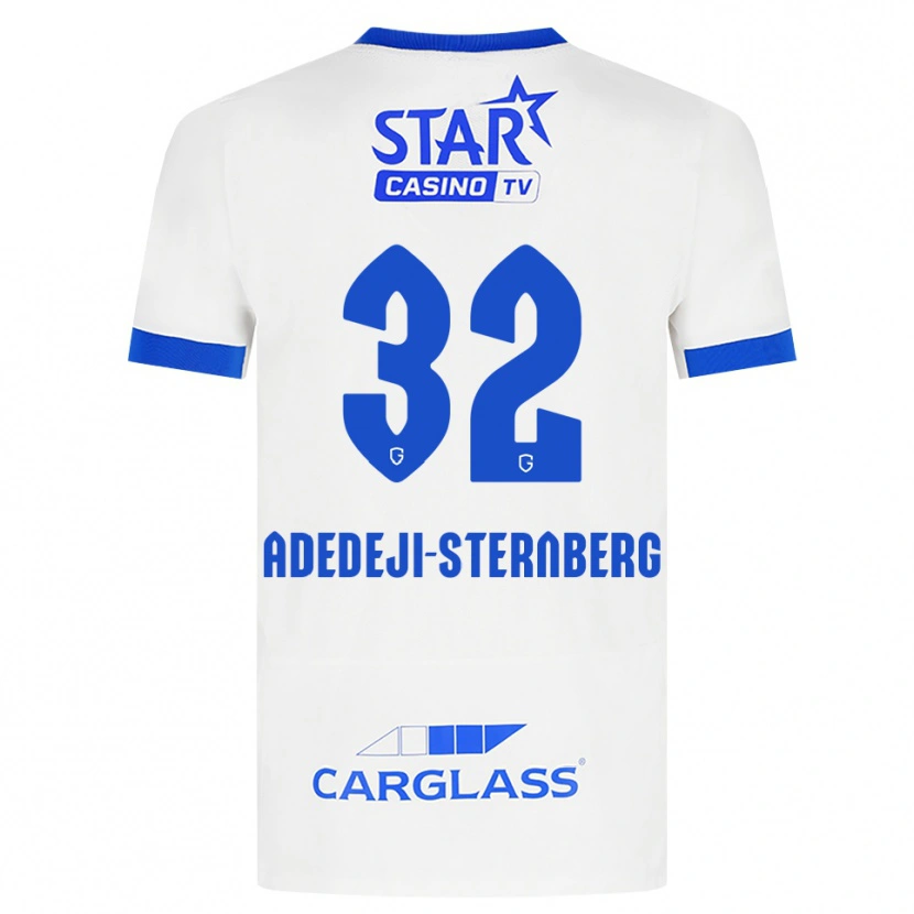 Danxen Mulher Camisola Noah Adedeji-Sternberg #32 Branco Azul Alternativa 2026/27 Camisa