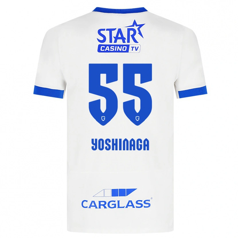Danxen Mulher Camisola Yumeki Yoshinaga #55 Branco Azul Alternativa 2026/27 Camisa