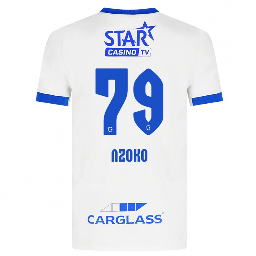 Danxen Mulher Camisola Djoully Nzoko #79 Branco Azul Alternativa 2026/27 Camisa