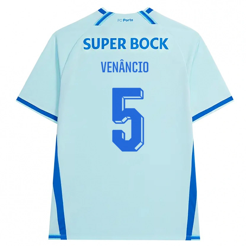Danxen Mulher Camisola Eduardo Venâncio #5 Lightcyan Azul Terceiro 2026/27 Camisa