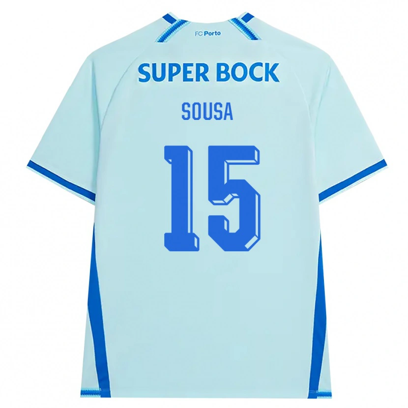 Danxen Mulher Camisola Vasco Sousa #15 Lightcyan Azul Terceiro 2026/27 Camisa