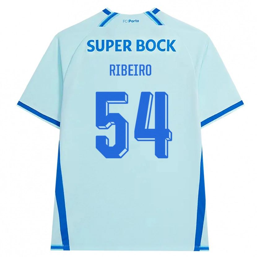 Danxen Mulher Camisola António Ribeiro #54 Lightcyan Azul Terceiro 2026/27 Camisa