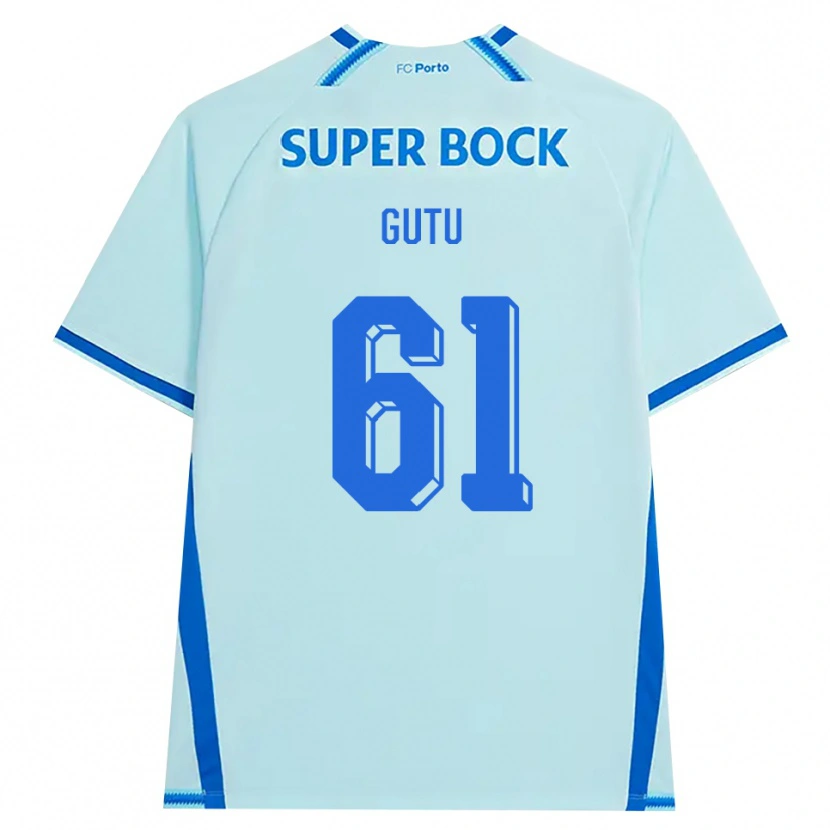 Danxen Mulher Camisola Denis Gutu #61 Lightcyan Azul Terceiro 2026/27 Camisa