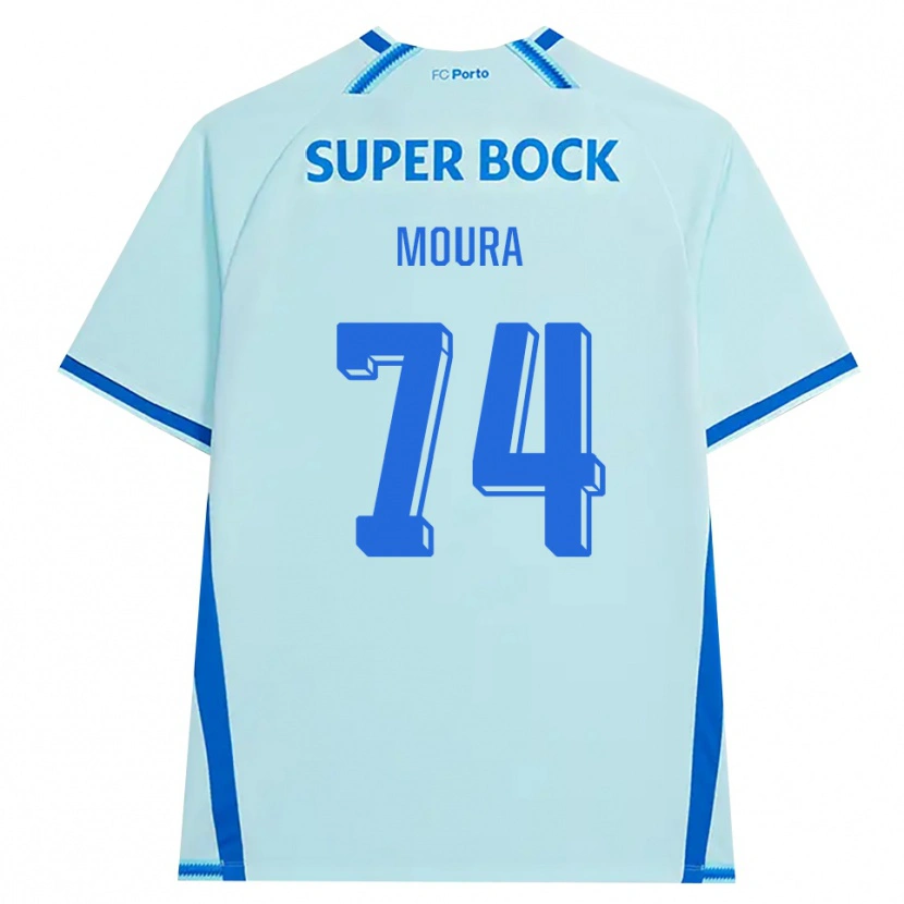 Danxen Mulher Camisola Francisco Moura #74 Lightcyan Azul Terceiro 2026/27 Camisa