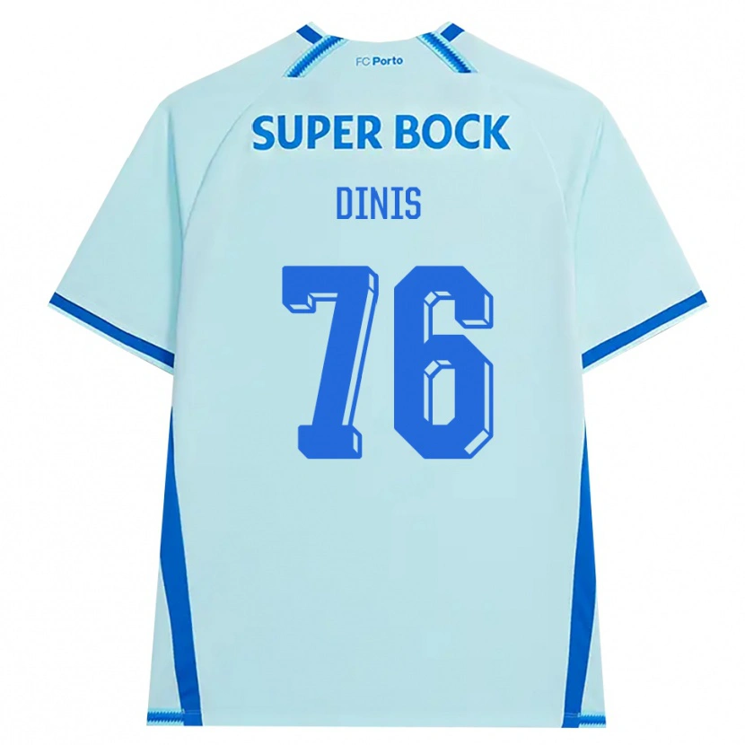 Danxen Mulher Camisola Dinis Andrade Rodrigues #76 Lightcyan Azul Terceiro 2026/27 Camisa