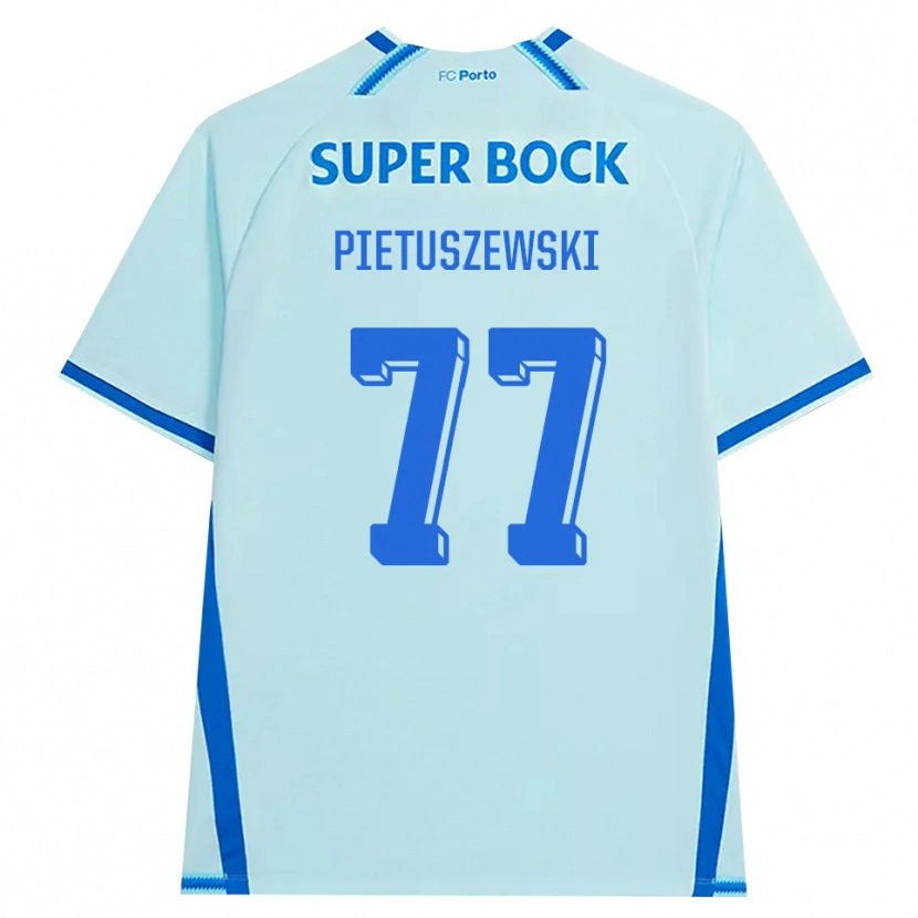 Danxen Mulher Camisola Oskar Pietuszewski #77 Lightcyan Azul Terceiro 2026/27 Camisa