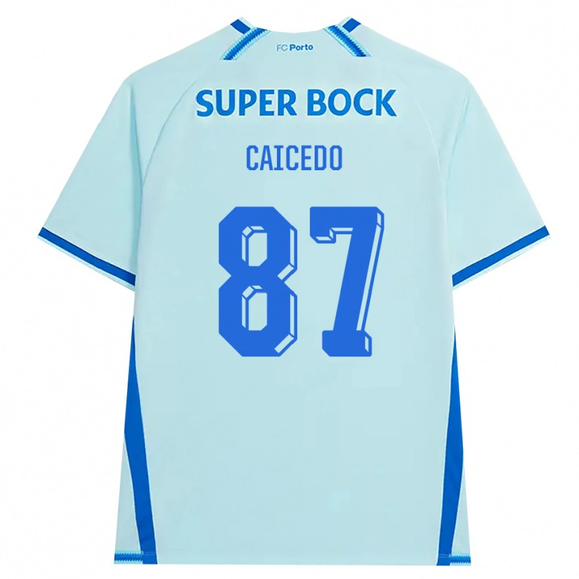 Danxen Mulher Camisola Brayan Caicedo #87 Lightcyan Azul Terceiro 2026/27 Camisa