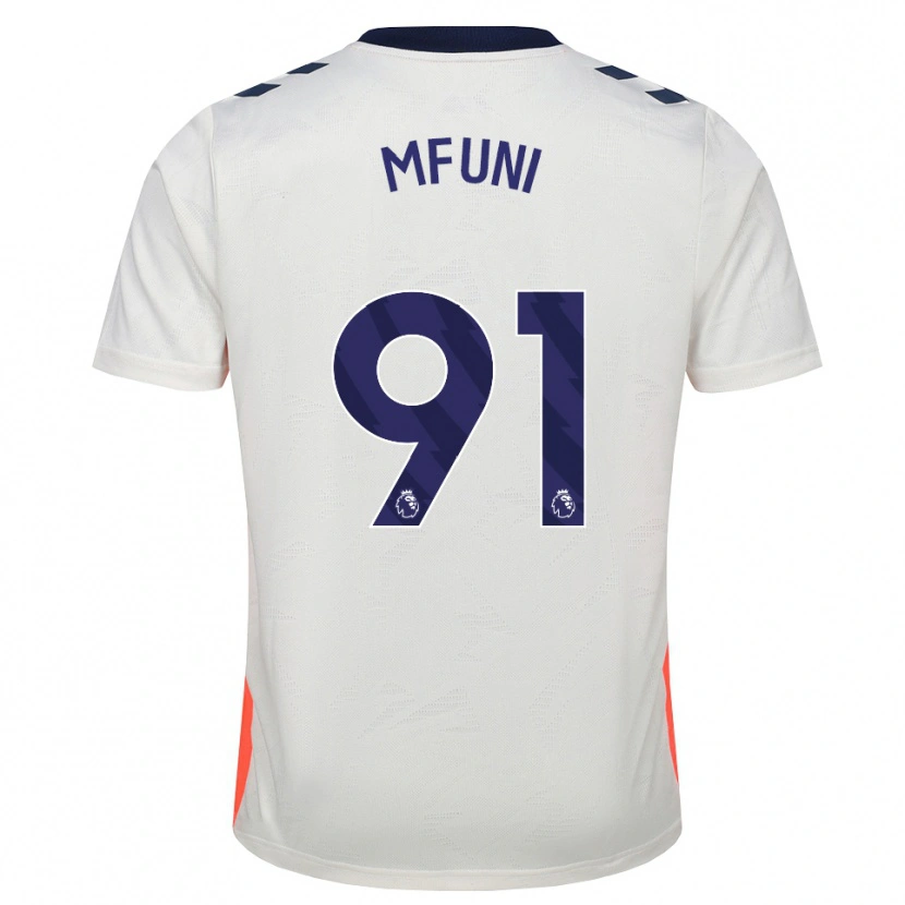 Danxen Mulher Camisola Stephen Mfuni #91 Branco Laranja Azul Real Alternativa 2026/27 Camisa