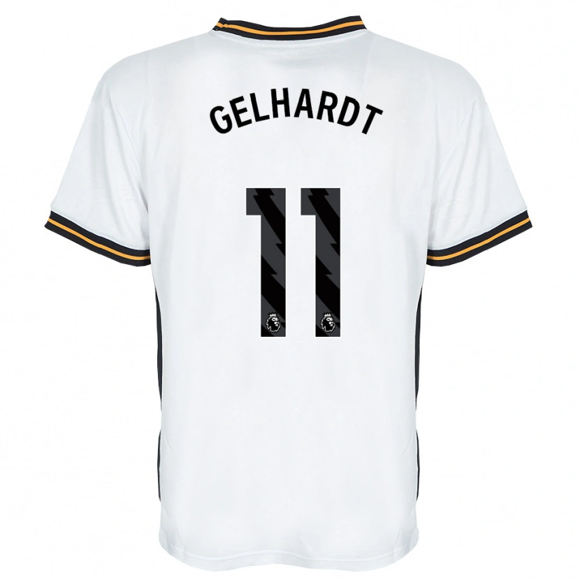 Danxen Mulher Camisola Joe Gelhardt #11 Branco Laranja Preto Alternativa 2026/27 Camisa