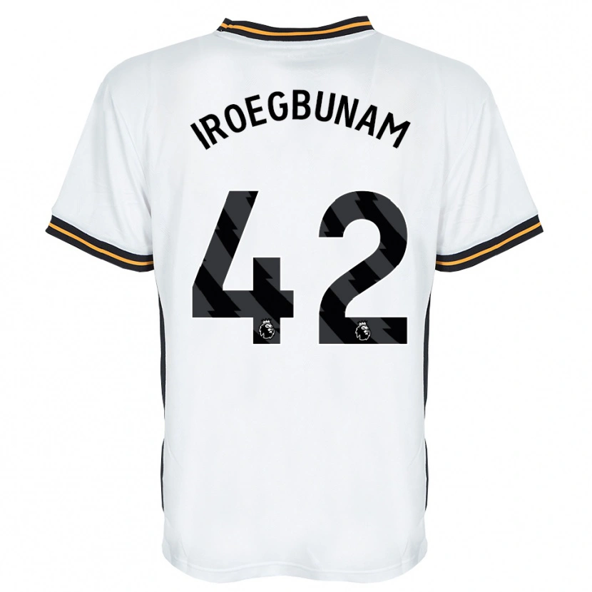 Danxen Mulher Camisola Tim Iroegbunam #42 Branco Laranja Preto Alternativa 2026/27 Camisa