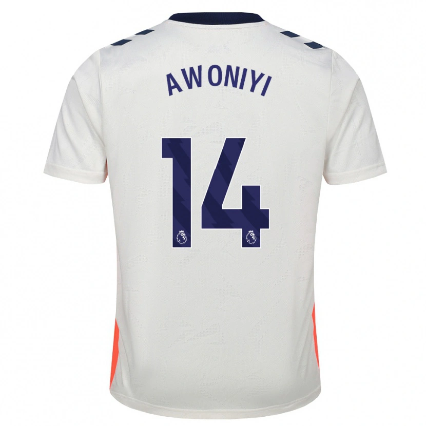 Danxen Mulher Camisola Taiwo Awoniyi #14 Branco Laranja Azul Real Alternativa 2026/27 Camisa