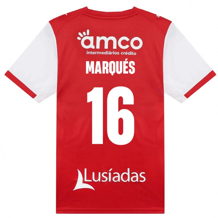 Danxen Mulher Camisola Tommy Marqués #16 Branco Vermelho Preto Principal 2026/27 Camisa